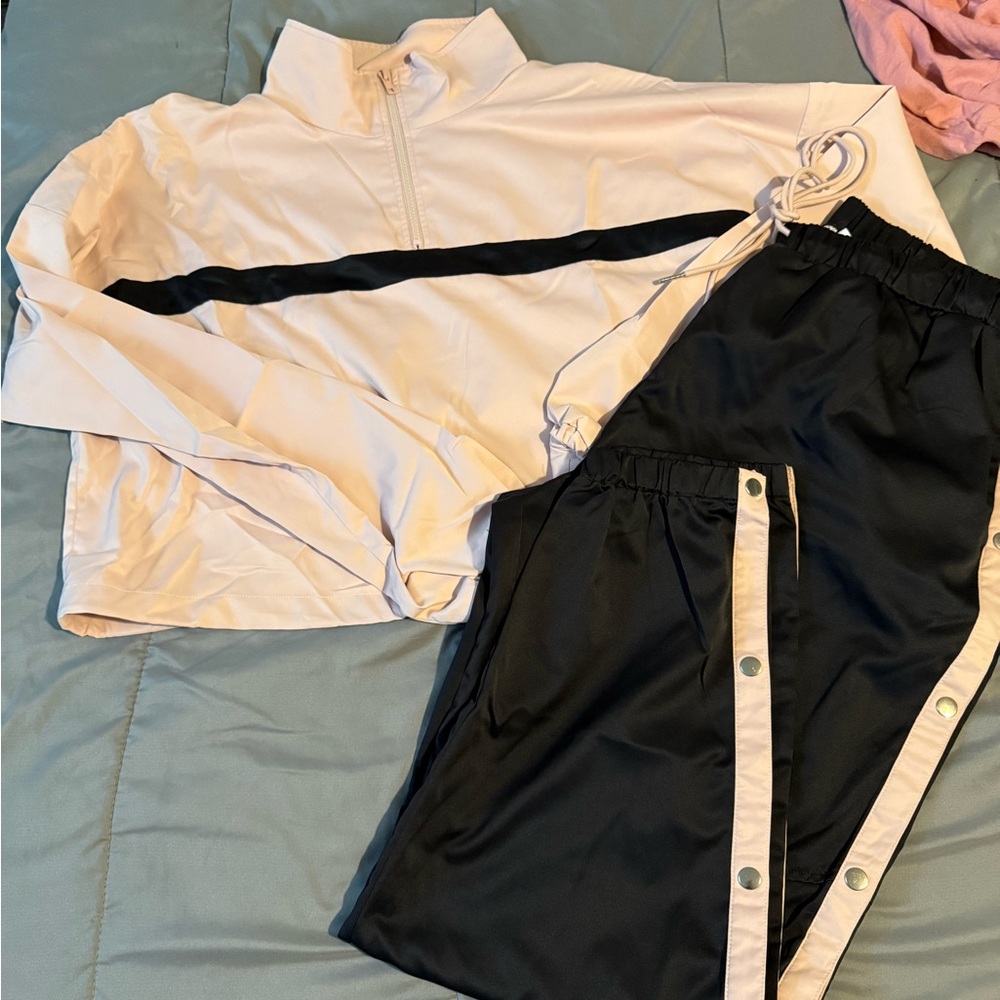 Pink and Black Track Suit